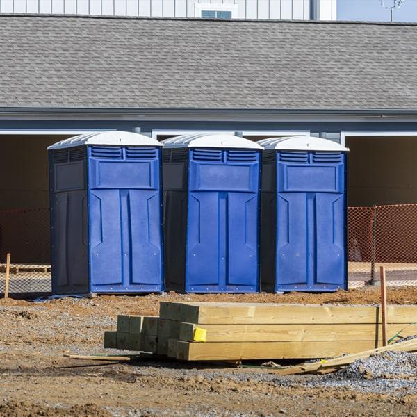 Heavy-duty construction site porta potty in Akron, Ohio